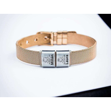  Csemetéim 2 egyedi medálos MoMents rosé színű acél karkötő karkötő