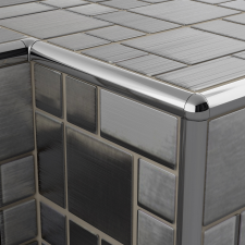  Csempeélvédő RM C 10mm 2,5fm élvédő, sín, szegélyelem