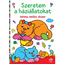Csengőkert Könyvkiadó Szeretem a háziállatokat – Színezz, betűzz, játssz! gyermek- és ifjúsági könyv