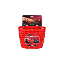 CSEPEL Disney Cars műanyag kosár gyerek kerékpárra, műanyag, piros kerékpár és kerékpáros felszerelés