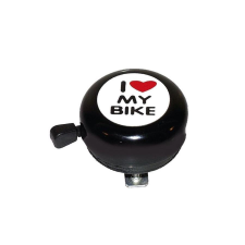 CSEPEL I Love My Bike ding-dong fém csengő, fekete kerékpár és kerékpáros felszerelés