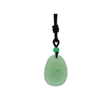 Csepp maori aventurin medál zsinóron 2,5x3,5cm medál