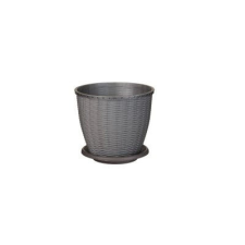  CSERÉP+ALÁTÉT RATTAN SZÜRKE 2,75L 1DB kerti tárolás