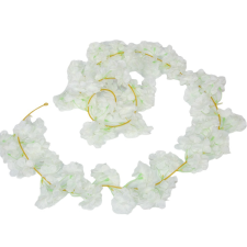  Cseresznyevirágos girland fehér 180cm 200db/# dekorációs kellék