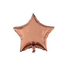 Csillag Rose Star, Rózsaszín csillag fólia lufi 46 cm party kellék