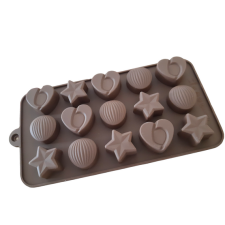  Csillag, szív, mogyoró, szilikon bonbon forma sütés és főzés