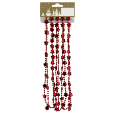  Csillaggirland műanyag piros 270 cm karácsonyi dekoráció