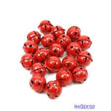  Csillagos bergő 3cm 20db/csomag - Piros dekorációs kellék