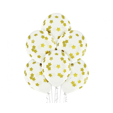 Csillagos Stars léggömb, lufi szett 6 db-os 30 cm (12 inch) party kellék