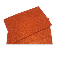  Csillámos dekorgumi 2mm 10db/csomag - Narancs dekorgumi