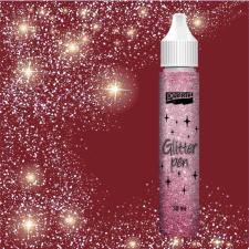 Csillámtoll 30ml - piros filctoll, marker