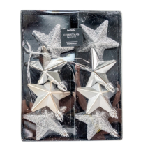  Csillang műa. ezüst 6,5cm 8db-os dekorációs kellék