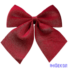  Csillogó bársony masni, 20 x 24cm - Bordó dekorációs kellék