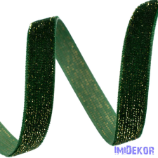  Csillogó bársony szalag 10mm x 10m - Sötétzöld dekorációs kellék