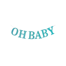 Csináld magad - Oh Baby világoskék papír girland 300 cm party kellék