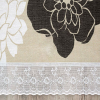  Csipke szélű flannel terítő Ovális Barna virágos F200 132x178