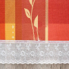  Csipke szélű flannel terítő Ovális Piros leveles F50 132x178