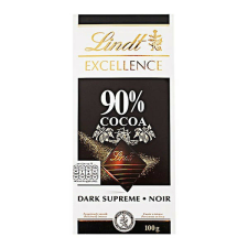 Csokoládé LINDT Excellence 90% Cocoa étcsokoládé 100g csokoládé és édesség