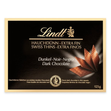Csokoládé LINDT Thins Dark étcsokoládé lapocskák 125g csokoládé és édesség