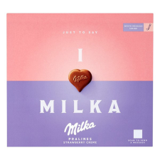  Csokoládé MILKA ILoveMilka epres krémtöltelékes 110g csokoládé és édesség