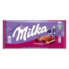 Csokoládé MILKA Meggyes-Krémtöltelékes 100g csokoládé és édesség