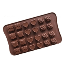  Csokoládé praliné forma (ajándék, szív, rózsa) konyhai eszköz