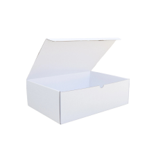 Csomagoló doboz, önzáró, postai kartondoboz 360x260x115mm fehér postázás