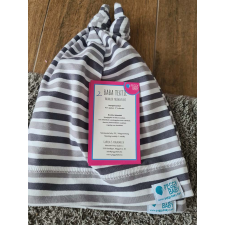  Csomós sapka, csík, kétszürke babasapka, sál