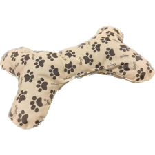Csont alakú párna vízhatlan kültéri és beltéri beige mancsmintás Nagy 50x22 cm szállítóbox, fekhely kutyáknak