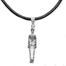  Csontváz medál műbőr lánccal nyaklánc