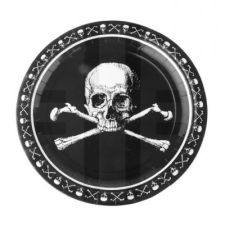  Csontváz mintás tányér - 8 db/csomag party kellék