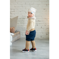  Csősál, geometria, drapp babasapka, sál