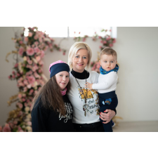  Csősapka kétrétegű, szerencsepatkó, rózsaszín babasapka, sál