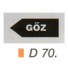  Csövezeték jelölése - göz D70 információs címke