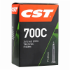 CST (Vélo) CST 700 x 25-32 kerékpár belső gumi Presta szeleppel fekete 40 mm CST (Vélo) Bicikli alkatrészek Kerékpár alkatrészek Bicikli belső gumik