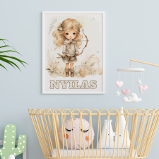 csucsajandek Horoszkópos falikép - Nyilas ( Lány ) grafika, keretezett kép