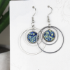 csucsajandek Nemesacél Druzy fülbevaló-Kék
