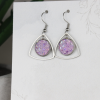 csucsajandek Nemesacél Druzy fülbevaló-Lila