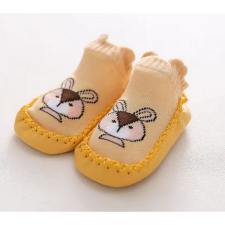  Csúszásgátlós babacipő, puha talpú babazokni - Sárga nyuszis-11 cm gyerek cipő