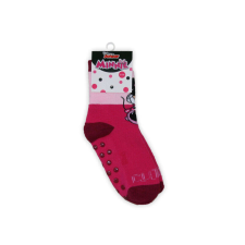 Csúszásgátlós gyerek bokazokni - Minnie egér - teliplüss- CUTE feliratos - pink-világosrózsaszín - 31-34 gyerek zokni