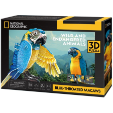 Cubic Fun Puzzle 3D 88 pieces Blue-throated macaws puzzle, kirakós