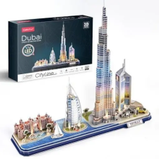 CubicFun 3D puzzle City Line Dubai LED világítással-182db-os puzzle, kirakós