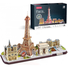 CubicFun : 3D puzzle City Line Párizs LED-es - puzzle puzzle, kirakós