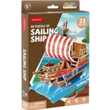 CubicFun 3D puzzle játék 33 darabos Vitorlás hajó puzzle, kirakós