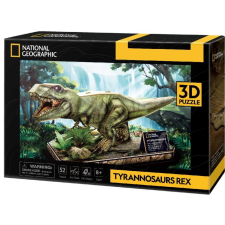 CubicFun 3D puzzle játék 52 darabos National Geographic T-Rex puzzle, kirakós