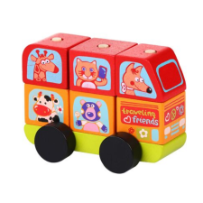 CUBIKA Fa összerakható állatos autó - Cubika egyéb bébijáték