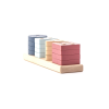  Cubika Pastel V alakú formaválogató – fa kirakó 17 darab