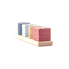  Cubika Pastel V alakú formaválogató – fa kirakó 17 darab fajáték