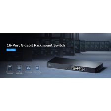 Cudy 16-Port Gigabit Metal Switch 19 inch hub és switch