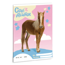  Cuki állatok tűzött füzet A/5, 32 lap sima, palomino póni füzet